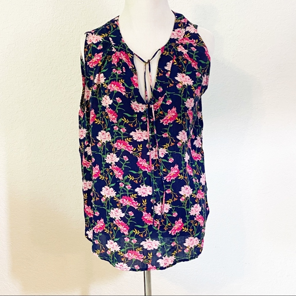 Old Navy Top L Floral Print Sleeveless Tank